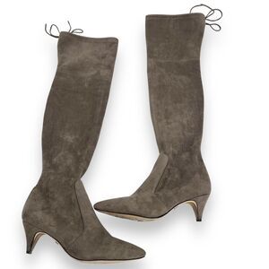 Sam Edelman Kristie Over the Knee High Heel Boot Tan Suede Women's 9.5 OTK